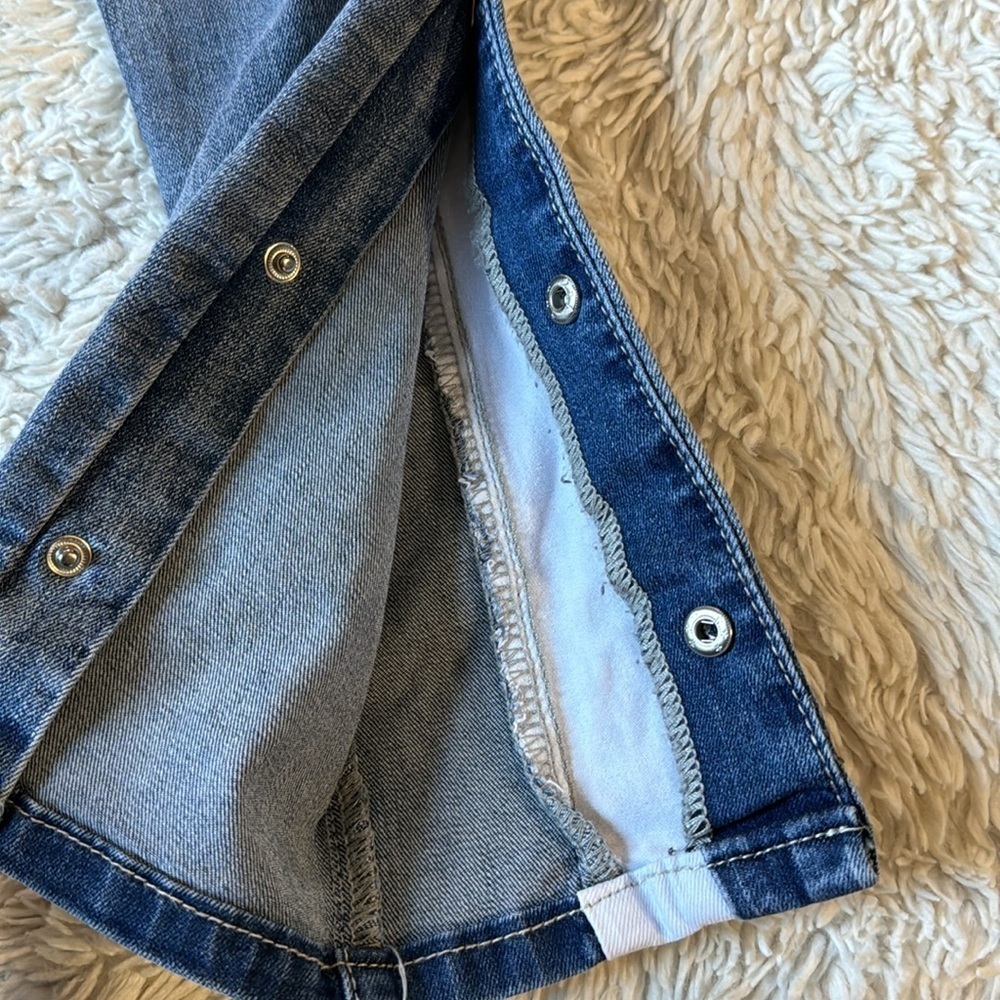 Hayden Stretch Snap Contrast Panel Jeans Size Small - Picture 14 of 15